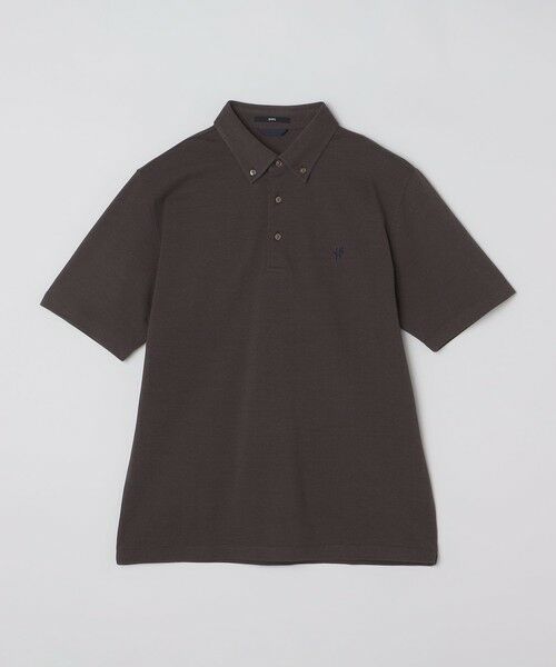 SHIPS / シップス Tシャツ | 【WEB限定】SHIPS:〈吸水速乾〉ドライピケ ワンポイント ロゴ ボタンダウン ポロシャツ(ブラウン)