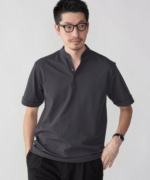 SHIPS / シップス Tシャツ | 【WEB限定】SHIPS:〈接触冷感〉アイスタッチ プレーティングジャージー パイピング バンドカラーポロシャツ | 詳細14