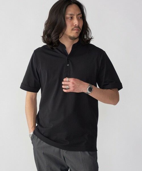 SHIPS / シップス Tシャツ | 【新色追加】【WEB限定】SHIPS:〈接触冷感〉アイスタッチ プレーティングジャージー パイピング バンドカラーポロシャツ | 詳細19