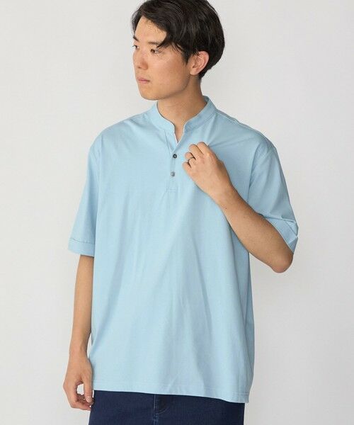 SHIPS / シップス Tシャツ | 【新色追加】【WEB限定】SHIPS:〈接触冷感〉アイスタッチ プレーティングジャージー パイピング バンドカラーポロシャツ | 詳細24