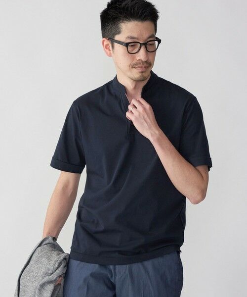 SHIPS / シップス Tシャツ | 【WEB限定】SHIPS:〈接触冷感〉アイスタッチ プレーティングジャージー パイピング バンドカラーポロシャツ | 詳細28