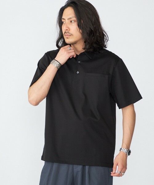 SHIPS / シップス Tシャツ | SHIPS: クールタッチ スムース ポロシャツ(ブラック)