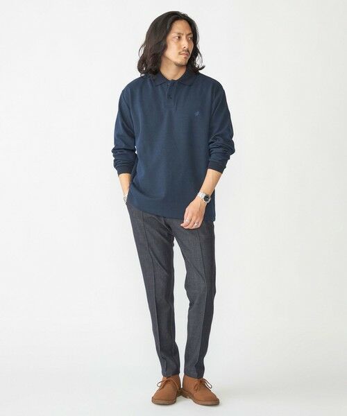 SHIPS / シップス Tシャツ | 【WEB限定】SHIPS:〈抗菌・防臭〉ワンポイント ロゴ バーズアイ ロングスリーブ ポロシャツ | 詳細30