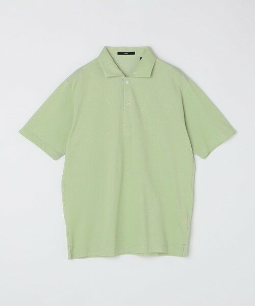 SHIPS / シップス Tシャツ | SHIPS: 〈吸水速乾〉COOLMAX(R) ピケ ワイドカラー ポロシャツ(ライトグリーン)
