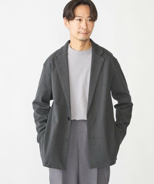 SHIPS / シップス テーラードジャケット | 【SHIPS別注】THYARD: SOLOTEX(R) ジャージー ジャケット (セットアップ対応)(チャコールグレー)