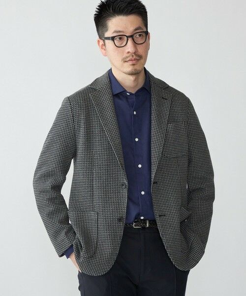 SHIPS / シップス テーラードジャケット | SHIPS:〈手洗い可能〉TEXBRID(R) ジャカード 2ボタン ジャケット(ダークグレー)