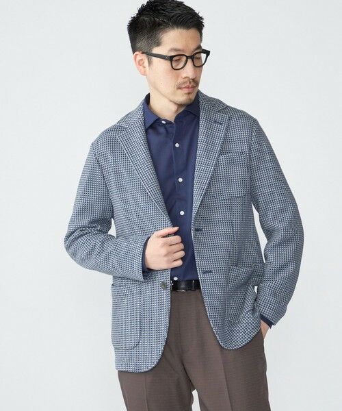 SHIPS / シップス テーラードジャケット | SHIPS:〈手洗い可能〉TEXBRID(R) ジャカード 2ボタン ジャケット(ロイヤルブルー)