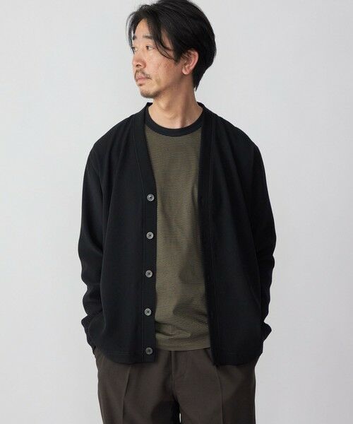 SHIPS / シップス カーディガン・ボレロ | SHIPS: 小松マテーレ ダブルクロス ニット Vネック カーディガン | 詳細1