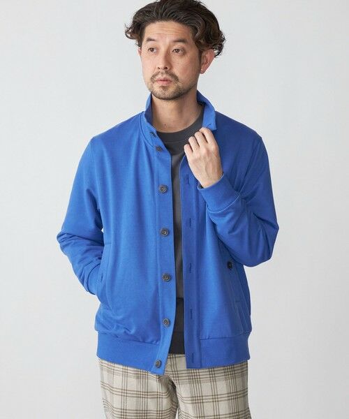 SHIPS / シップス カーディガン・ボレロ | SHIPS: TEXBRID(R) スタンド リブブルゾン(ブルー系)