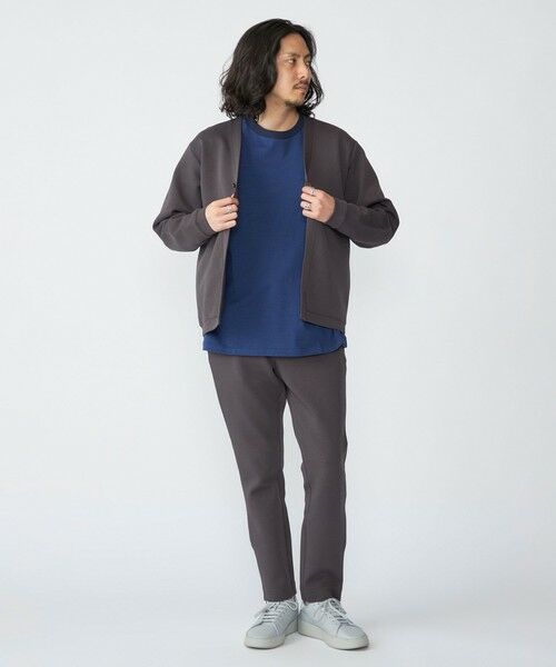 SHIPS / シップス カーディガン・ボレロ | 【WEB限定】SHIPS: ガスコットン ダブルニット 1ボタン カーディガン (セットアップ対応) | 詳細10