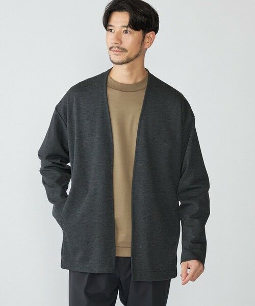 SHIPS / シップス カーディガン・ボレロ | SHIPS: NEW ノーカラー リラックス カーディガン(ダークグレー)
