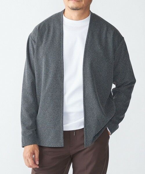 SHIPS / シップス カーディガン・ボレロ | SHIPS:〈手洗い可能〉ドビー メッシュ ノーカラー カーディガン(グレー)