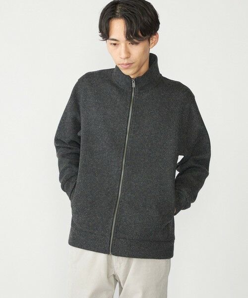 SHIPS / シップス カーディガン・ボレロ | SHIPS:〈手洗い可能〉ウール ポリエステル ループ ドライバーズ ニット ジップ カーディガン(チャコールグレー)