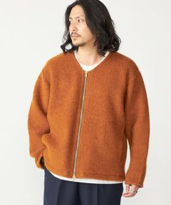 SHIPS / シップス カーディガン・ボレロ | SHIPS: ブラッシュド ウール Vネック ジップ カーディガン