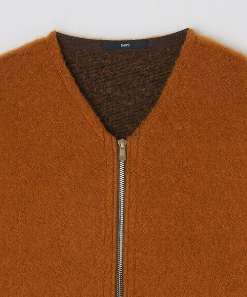 SHIPS / シップス カーディガン・ボレロ | SHIPS: ブラッシュド ウール Vネック ジップ カーディガン | 詳細20