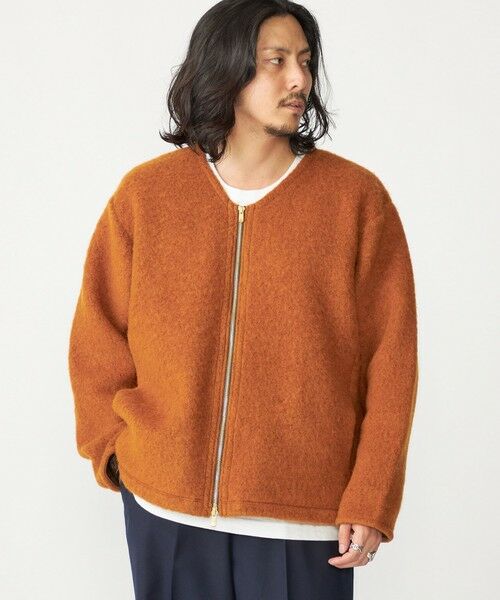 SHIPS / シップス カーディガン・ボレロ | SHIPS: ブラッシュド ウール Vネック ジップ カーディガン | 詳細14