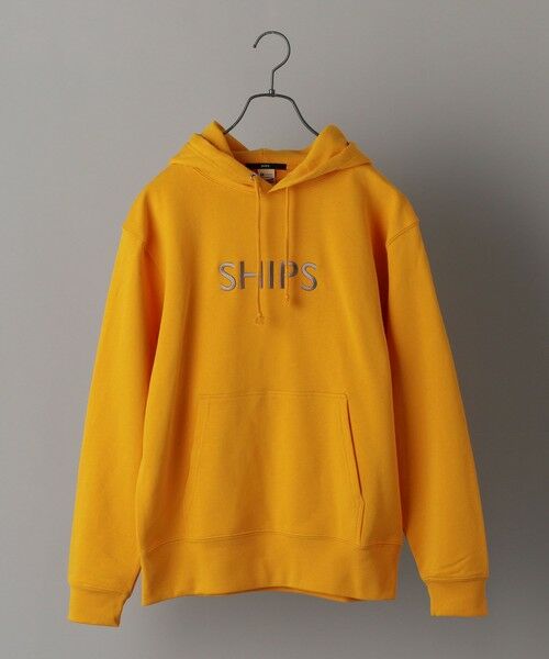 SHIPS / シップス パーカー | SU:【一部WEB限定カラー】SHIPS ロゴ ビッグシルエット エンブロイダリー パーカー(トレーナー)(マスタード)