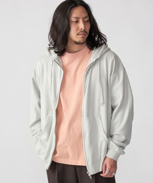 SHIPS / シップス パーカー | SHIPS: ソフト パイル コットン ジップアップ パーカー(ライトグレー)