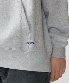 SHIPS / シップス パーカー | 【WEB限定】SHIPS: マイクロ SHIPS 刺繍 ロゴ 裏毛 スウェット プルオーバーパーカー