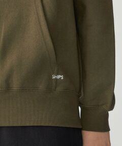 SHIPS / シップス パーカー | 【WEB限定】SHIPS: マイクロ SHIPS 刺繍 ロゴ 裏毛 スウェット プルオーバーパーカー