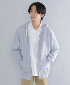 SHIPS / シップス パーカー | 【WEB限定】SHIPS: マイクロ SHIPS 刺繍 ロゴ 裏毛 スウェット ジップ パーカー