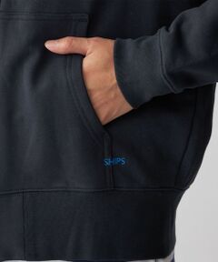SHIPS / シップス パーカー | 【WEB限定】SHIPS: マイクロ SHIPS 刺繍 ロゴ 裏毛 スウェット ジップ パーカー