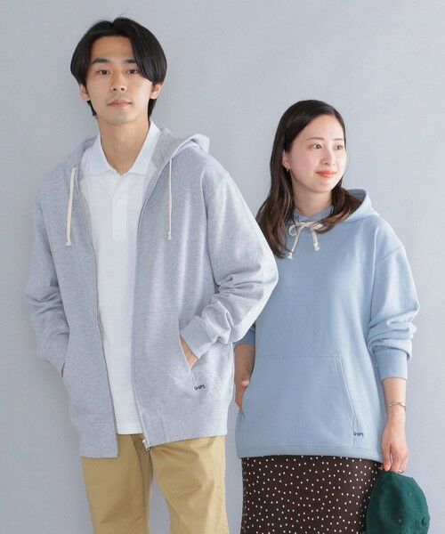 SHIPS / シップス パーカー | 【WEB限定】SHIPS: マイクロ SHIPS 刺繍 ロゴ 裏毛 スウェット ジップ パーカー | 詳細10