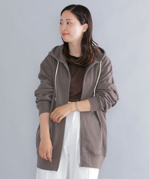 SHIPS / シップス パーカー | 【WEB限定】SHIPS: マイクロ SHIPS 刺繍 ロゴ 裏毛 スウェット ジップ パーカー | 詳細23