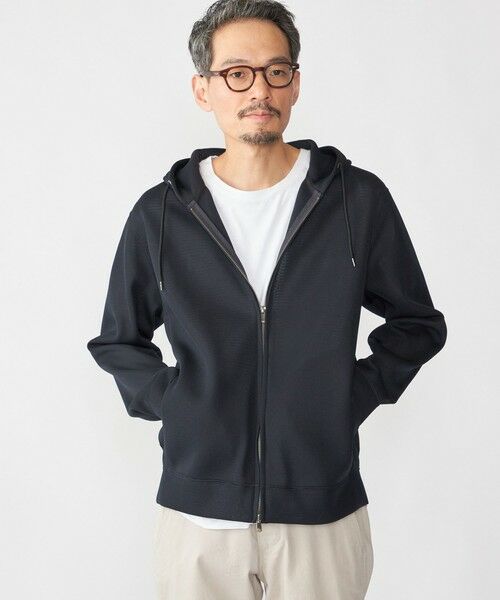 SHIPS / シップス パーカー | SHIPS:〈吸水速乾/通気性〉メッシュ ダブルニット ジップ パーカー(ネイビー)