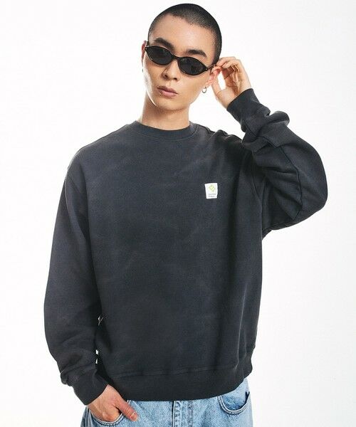 SHIPS / シップス スウェット | City Ambient Products: フロスト フェード スクエアロゴ スウェット(チャコールグレー)