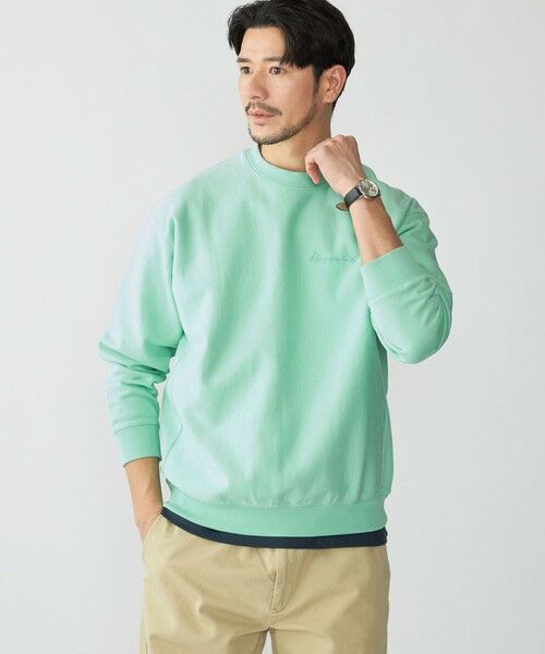 SHIPS / シップス ベスト | 【SHIPS別注】KINGS POINT: ワンポイント ロゴ スウェット プルオーバー(ライトグリーン)