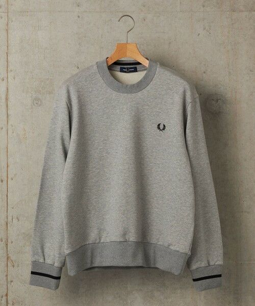 SHIPS / シップス スウェット | <新色予約中!>【SHIPS別注】FRED PERRY: シングル ティップ スウェットシャツ(グレー)