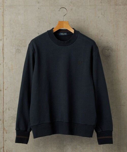 SHIPS / シップス スウェット | <新色予約中!>【SHIPS別注】FRED PERRY: シングル ティップ スウェットシャツ(ダークブルー)