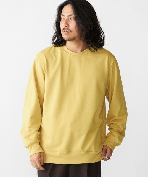 SHIPS / シップス ベスト | SHIPS:〈洗濯機可能・吸水速乾・UVカット〉AEROKNOT(R) クルーネック インレイ プルオーバー(イエロー系)