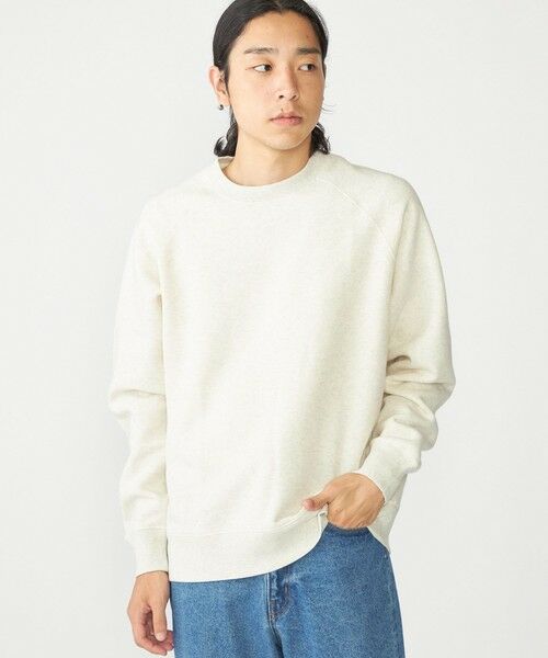 SHIPS / シップス Tシャツ | SHIPS: コットン ポリエステル ラグラン スリーブ クルーネック スウェット(ナチュラル)