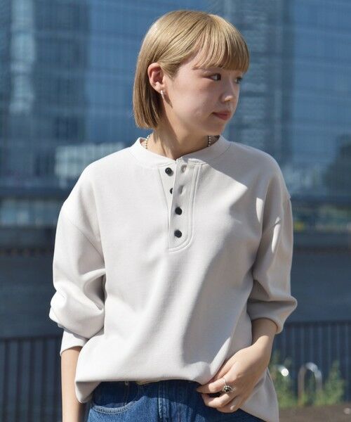 SHIPS / シップス スウェット | City Ambient Products: ダブルフェイス カノコ ヘンリーネック カットソー | 詳細2