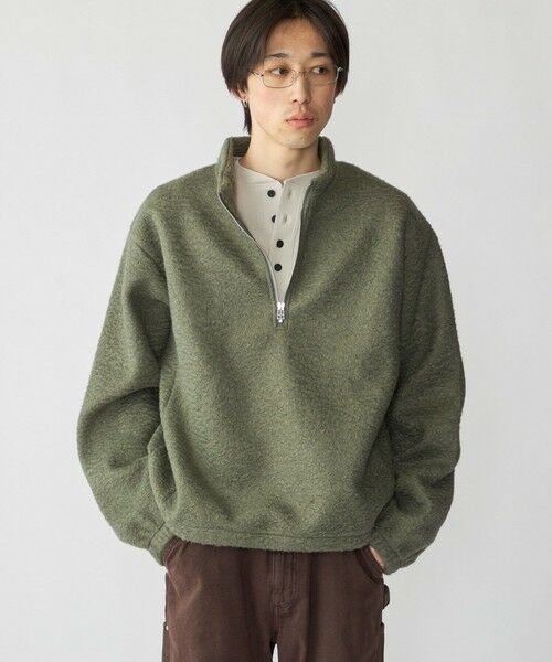 SHIPS / シップス スウェット | City Ambient Products: シャギー フリース ハーフジップ プルオーバー | 詳細7