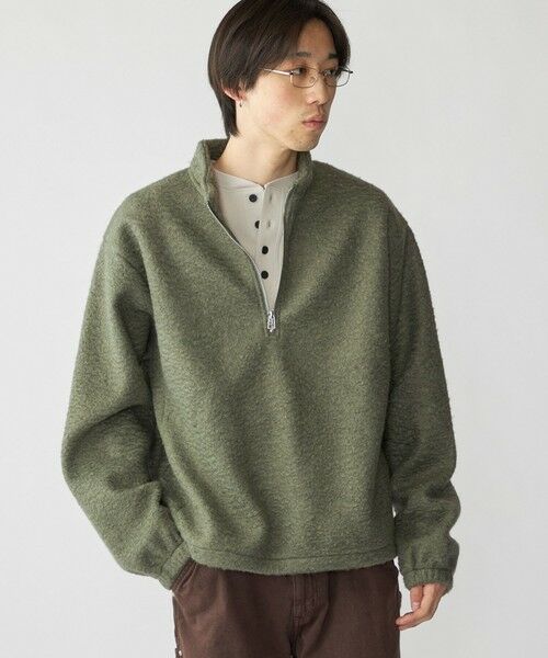 SHIPS / シップス スウェット | City Ambient Products: シャギー フリース ハーフジップ プルオーバー | 詳細8