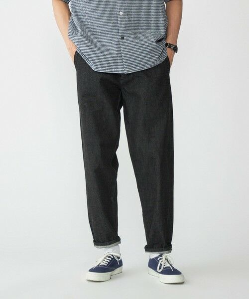 SHIPS / シップス その他パンツ | 【WEB限定】SHIPS: ライト セルビッチ デニム イージー スラックス(ブラック)