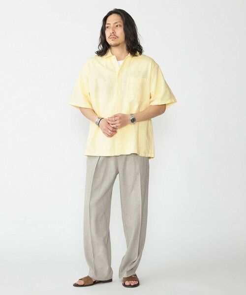 SHIPS / シップス その他パンツ | SHIPS: リネン ライク ワイド ピンタック スラックス | 詳細1