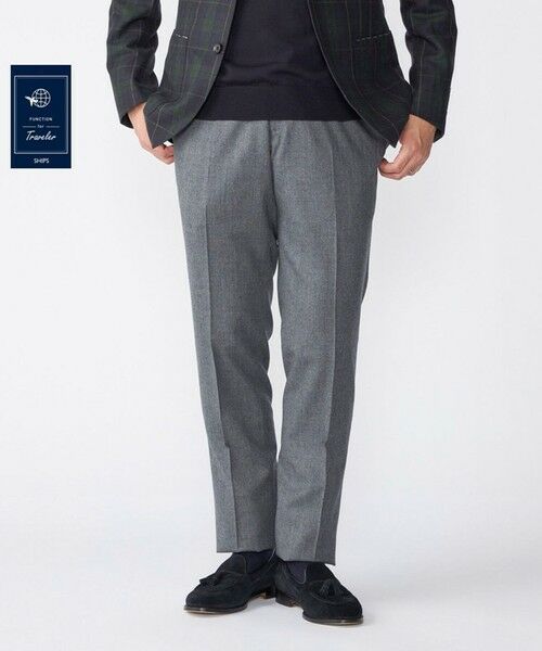 SHIPS / シップス スラックス・ドレスパンツ | SHIPS:〈FUNCTION〉〈手洗い可能〉ライト サキソニー ストレッチ スラックス パンツ(グレー系)