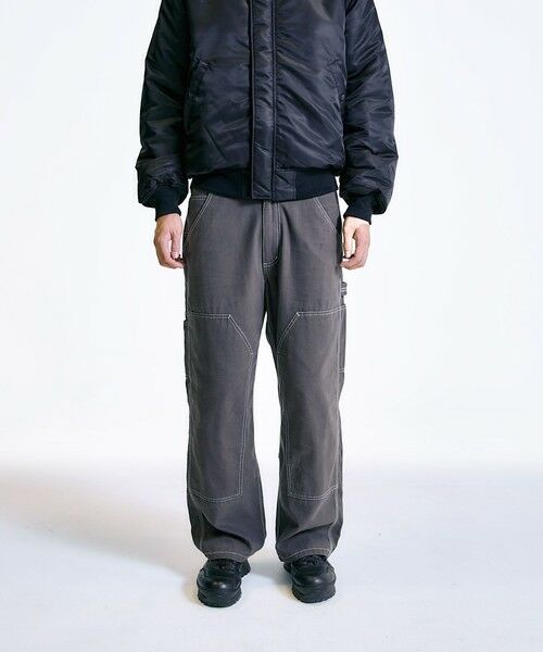 SHIPS / シップス その他パンツ | City Ambient Products: カラーステッチ ダブルニー ペインター パンツ(ダークグレー)