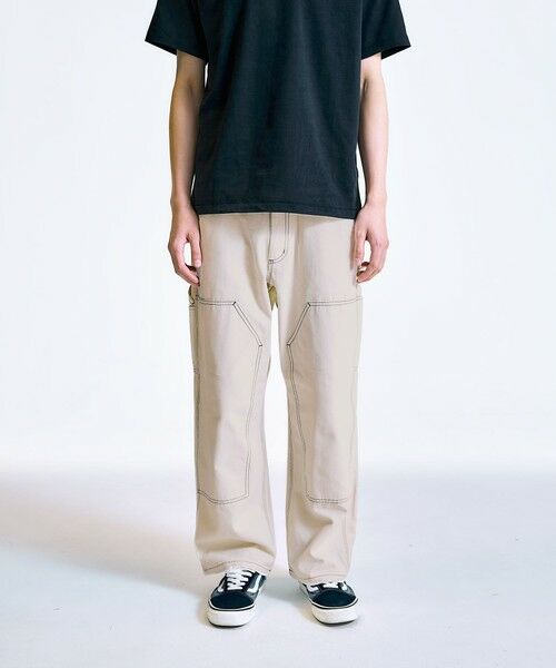 SHIPS / シップス その他パンツ | City Ambient Products: カラーステッチ ダブルニー ペインター パンツ(ベージュ)