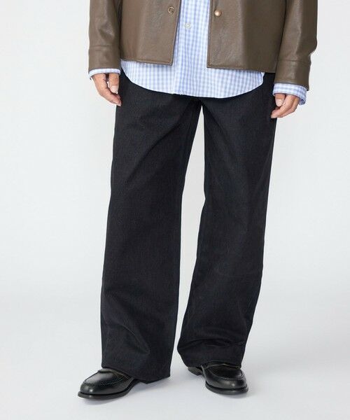 SHIPS / シップス その他パンツ | SHIPS: フロッキー ワイド デニム パンツ(ブラック)