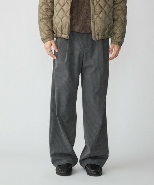 SHIPS / シップス その他パンツ | City Ambient Products: チェック&ストライプ 2タック ワイド スラックス(グレー)