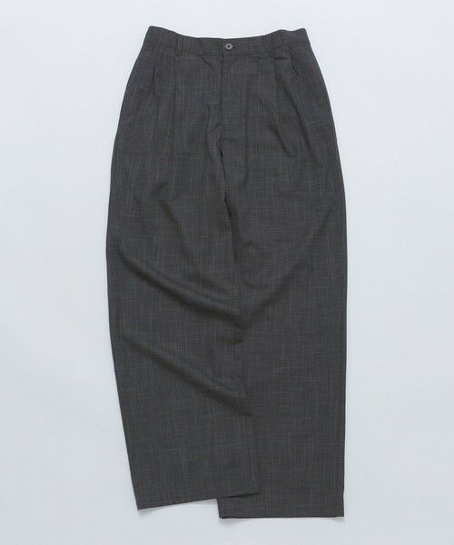 SHIPS / シップス その他パンツ | City Ambient Products: チェック&ストライプ 2タック ワイド スラックス(チャコールグレー)