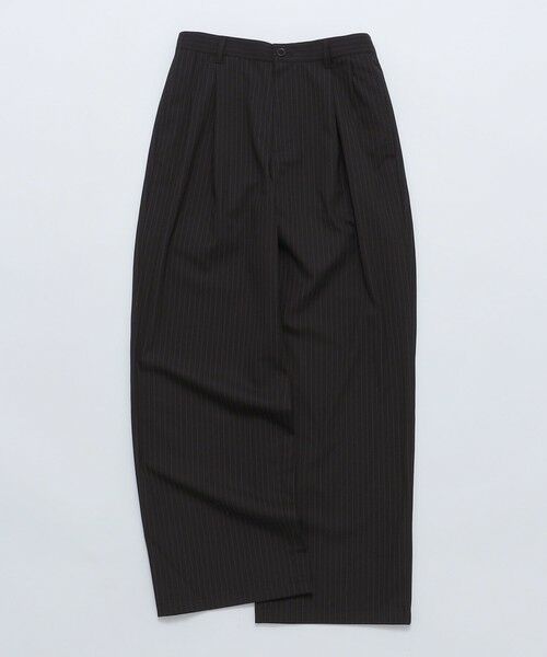 SHIPS / シップス その他パンツ | City Ambient Products: チェック&ストライプ 2タック ワイド スラックス(ブラック)