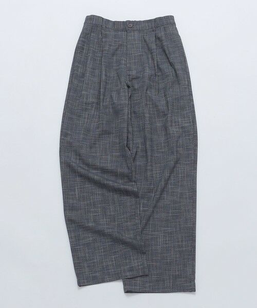 SHIPS / シップス その他パンツ | City Ambient Products: チェック&ストライプ 2タック ワイド スラックス(ネイビー)