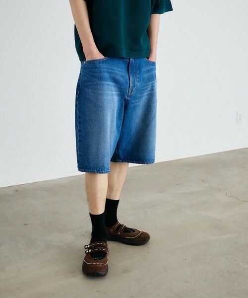 SHIPS / シップス その他パンツ | City Ambient Products: バギー デニム ショーツ(ロイヤルブルー)