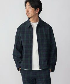 SHIPS / シップス ブルゾン | SHIPS:〈手洗い可能〉ハイパーストレッチ チェック ブルゾン (セットアップ対応)